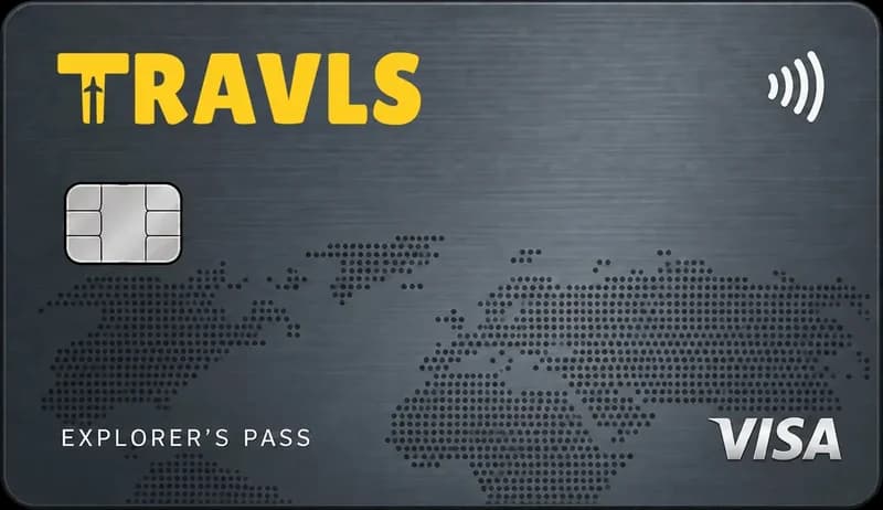 Travls Premium card — brushed graphite metal